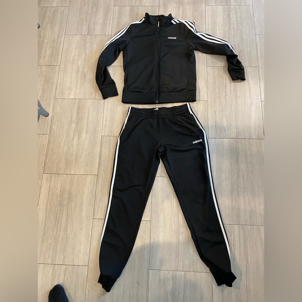 Women’s Black Adidas jogger suit